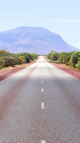 Karijini Drive, east of Tom Price, WA.